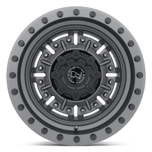 20" Black Rhino Hard Alloys ABRAMS TEXTURED MATTE GUNMETAL 8X170