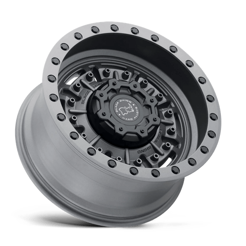 18" Black Rhino Hard Alloys ABRAMS TEXTURED MATTE GUNMETAL 6X139.7