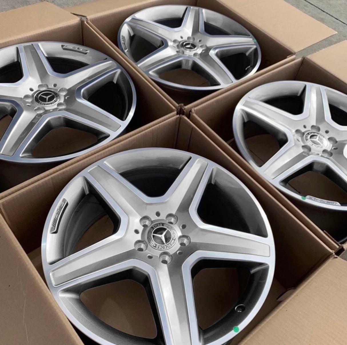 20” Mercedes-Benz GLE 53 AMG Rims 2018 2019 2020 2021 2022 2023 2024 2025 2026 OEM Original Wheels 20x9 Silver with Machine Face