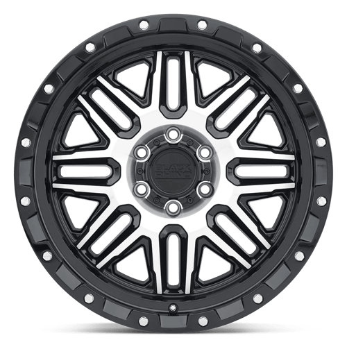 20" Black Rhino Hard Alloys ALAMO GLOSS BLACK W/ MACH FACE 6X139.7