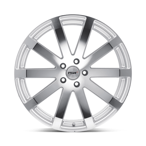 20X10 TSW BROOKLANDS SILVER W/ MIRROR CUT FACE 5X112