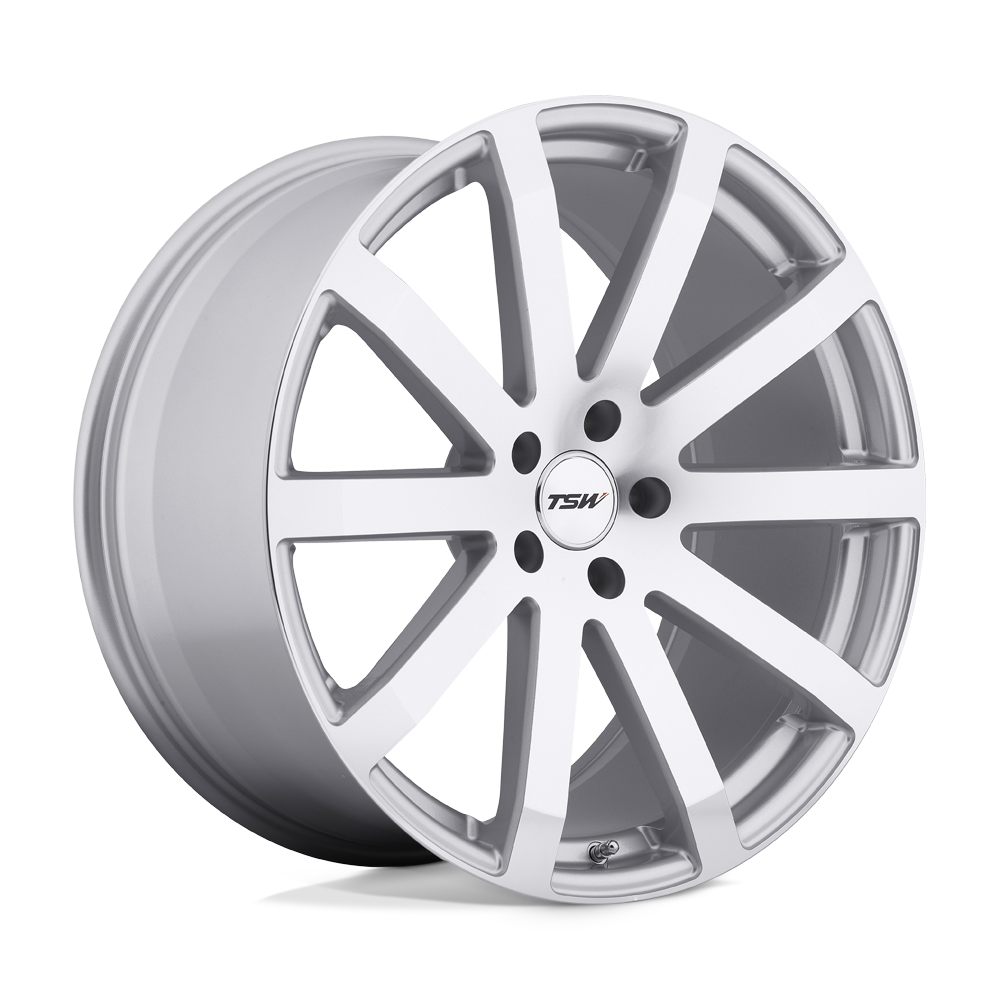 20X10 TSW BROOKLANDS SILVER W/ MIRROR CUT FACE 5X112
