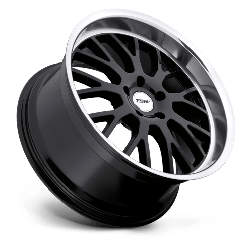 20" TSW TREMBLANT GLOSS BLACK W/ MIRROR CUT LIP 5X120
