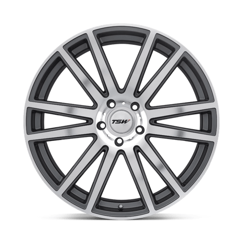22X10 TSW GATSBY GUNMETAL W/ MIRROR CUT FACE 5X120
