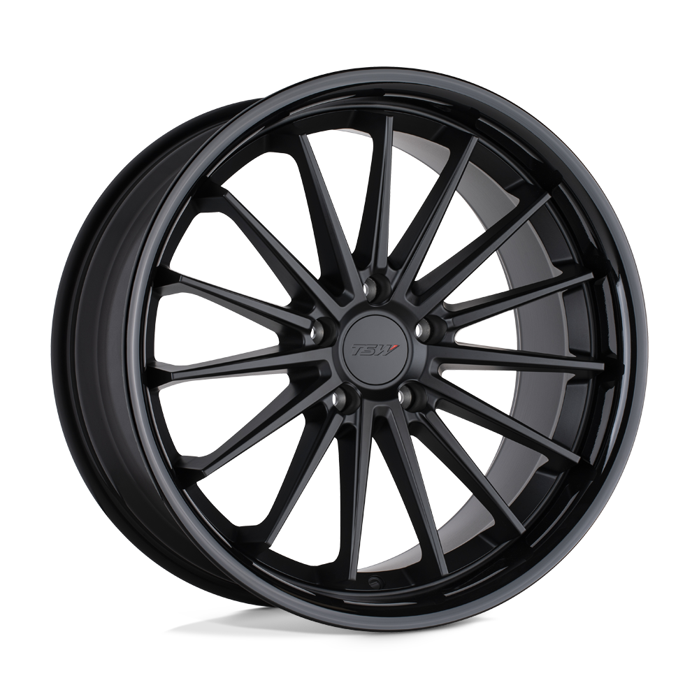 20X10 TSW MARINA MATTE BLACK W/ GLOSS BLACK LIP 5X114.3