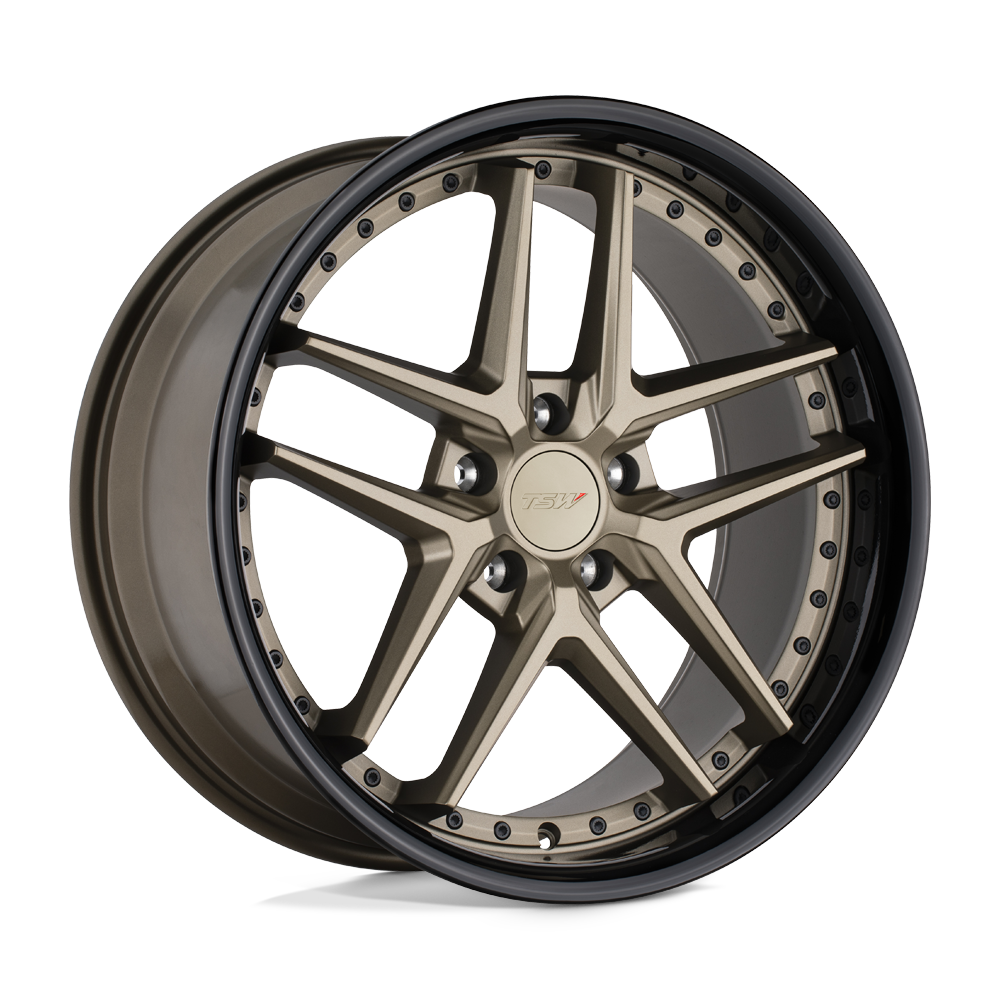 20" TSW PREMIO MATTE BRONZE W/GLOSS BLACK LIP 5X112