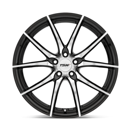 18" TSW SPRINT GLOSS BLACK W/ MIRROR CUT FACE 5X114.3