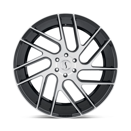 22X9.5 Status JUGGERNAUT GLOSS BLACK W/ MACHINED FACE 5X112
