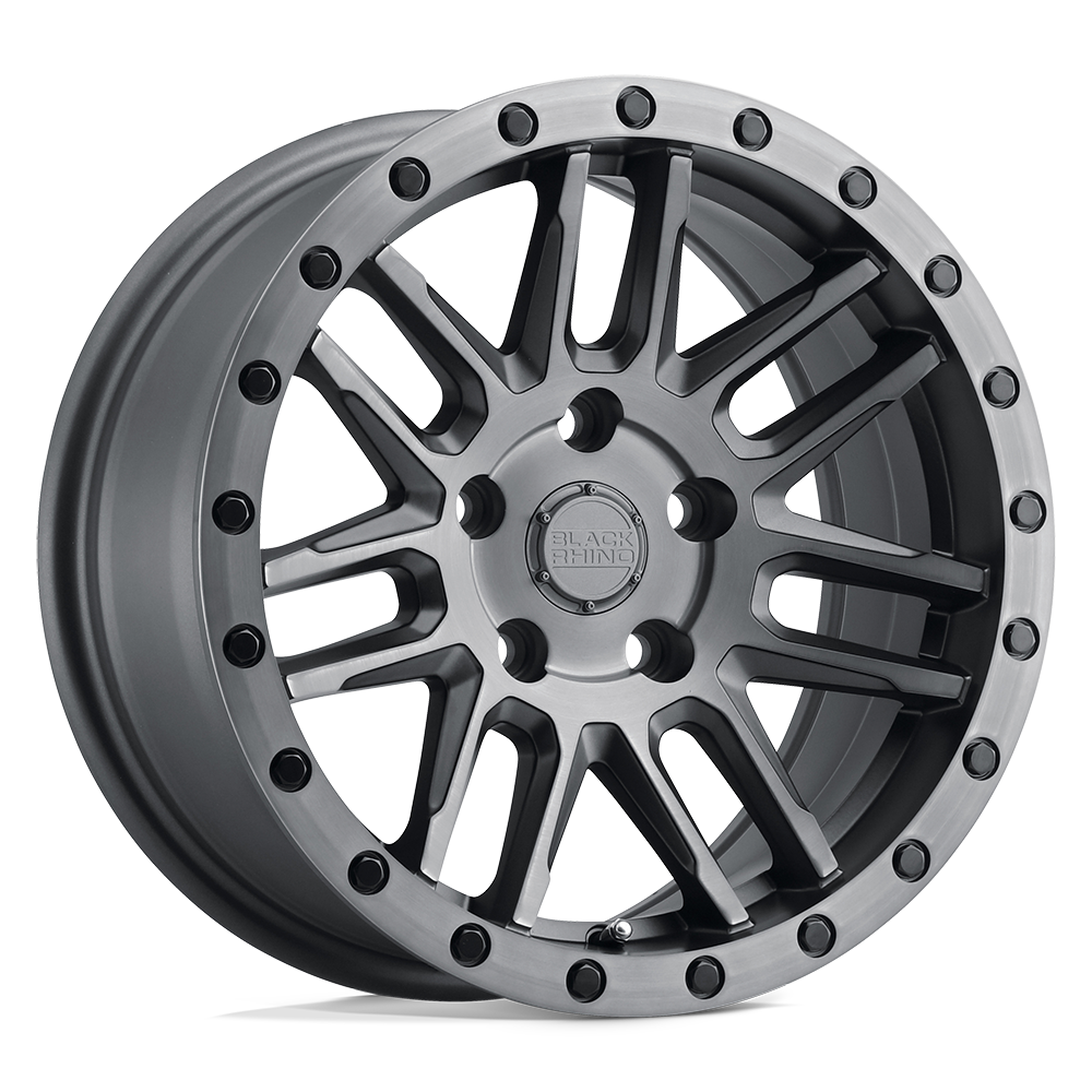 20" Black Rhino Hard Alloys ARCHES MATTE BRUSHED GUNMETAL BLK BLT 5X127