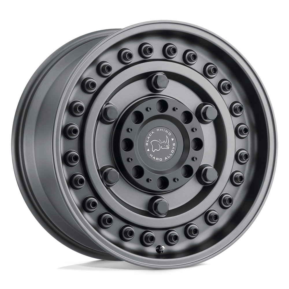 18" Black Rhino Hard Alloys ARMORY GUN BLACK 5X127