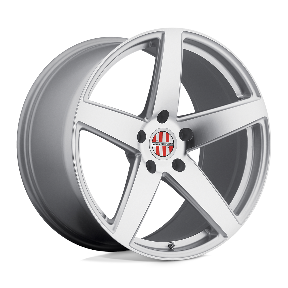 19" Victor Equipment BADEN SILVER W/ MIRROR CUT FACE 5X130