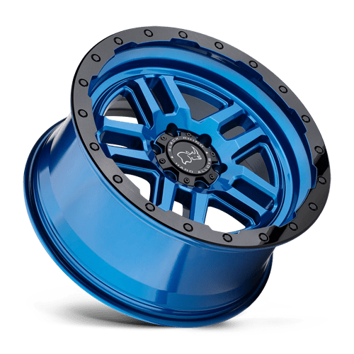 20" Black Rhino Hard Alloys BARSTOW DEARBORN BLUE W/ BLACK RING 6X135