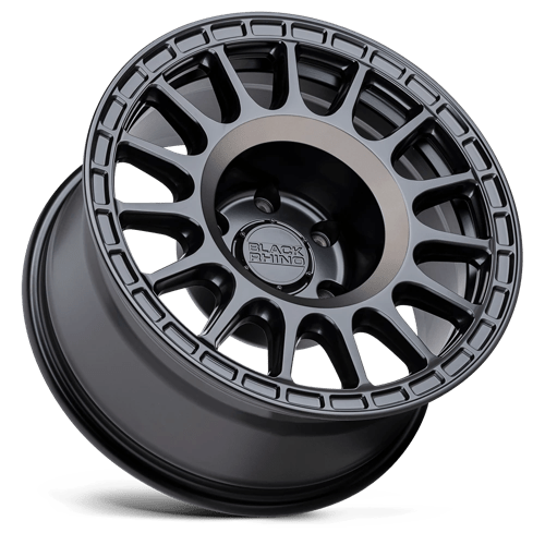 18" Black Rhino Hard Alloys SANDSTORM SEMI G-BLACK W/ MACH DARK RING 6X139.7