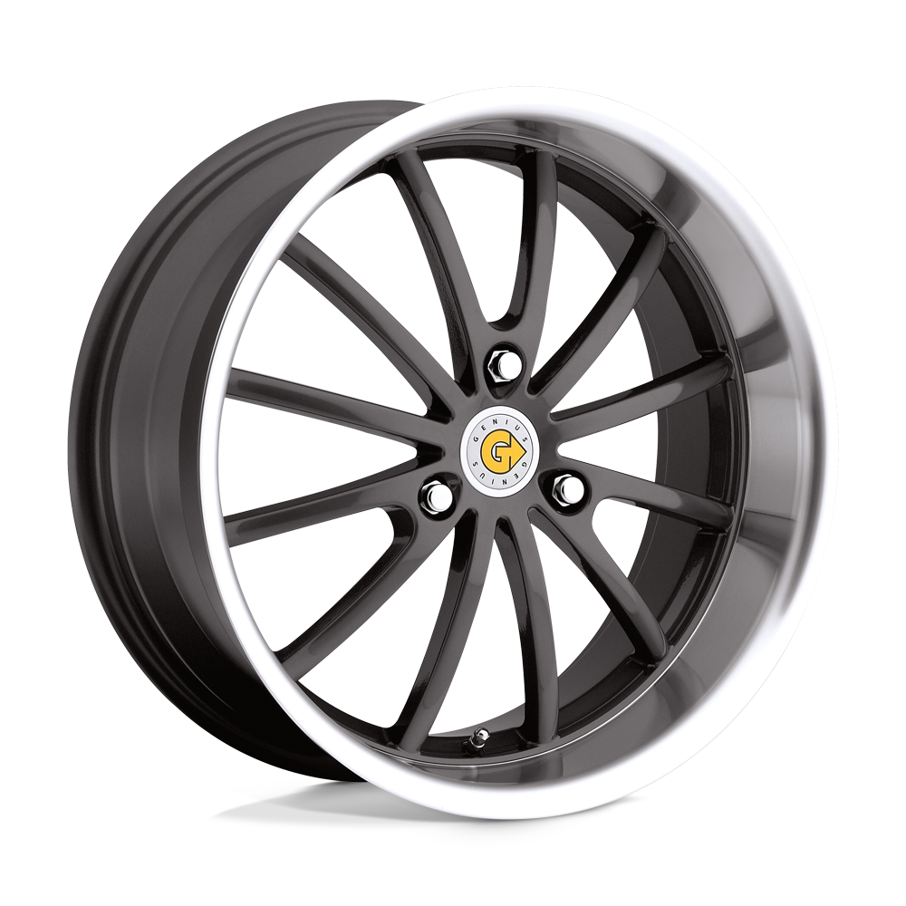 15" Genius DARWIN GUNMETAL W/ MIRROR CUT LIP 3X112