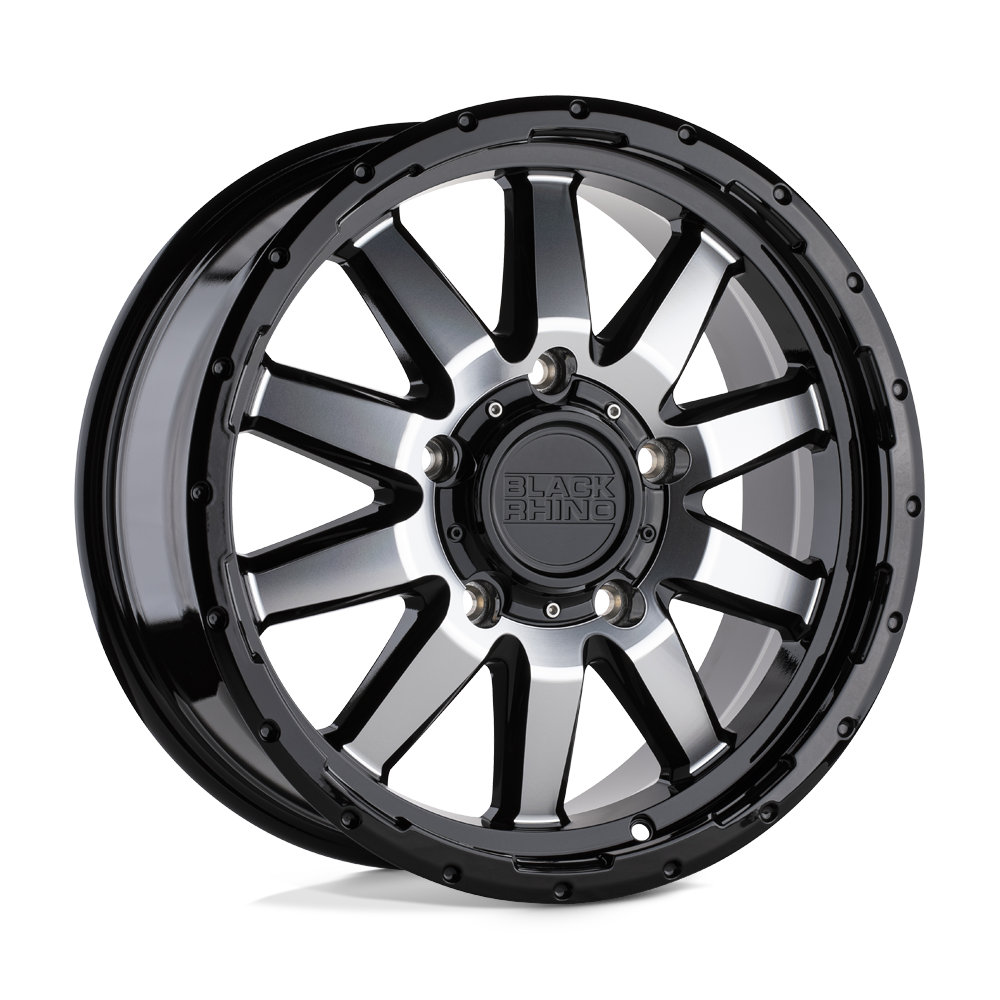 17" Black Rhino Hard Alloys EXCURSION GLOSS BLACK W/ MIRROR FACE 6X139.7