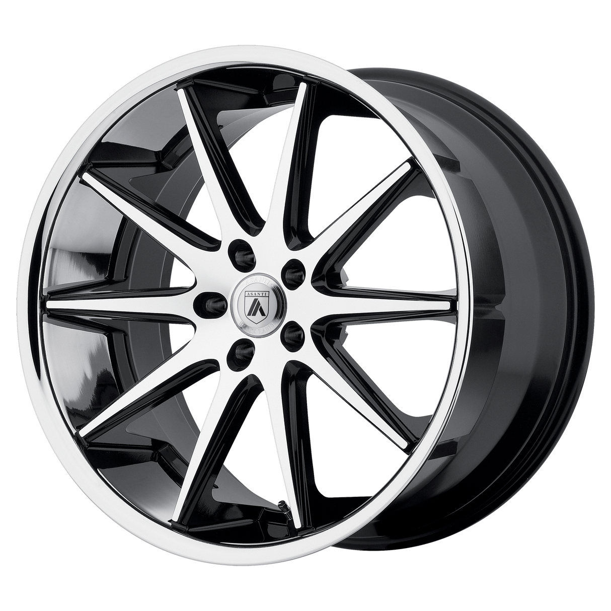 20X8.5 Asanti Black ABL-4 CAPELLA CHROME 5X108
