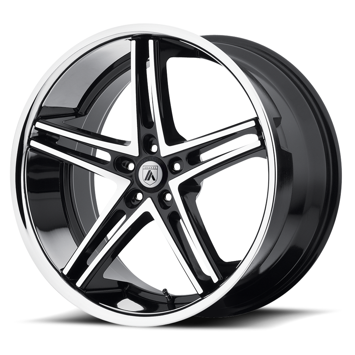 20X10 Asanti Black ABL-7 MACHINED FACE W/ SS LIP 5X112