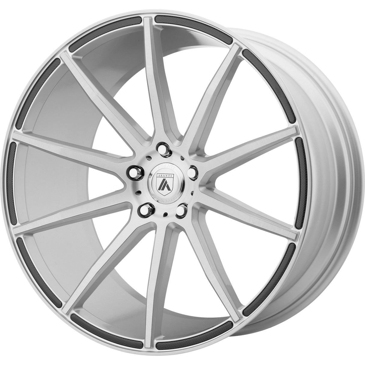 22X9 Asanti Black ABL-20 ARIES BRUSHED SILVER 5X115