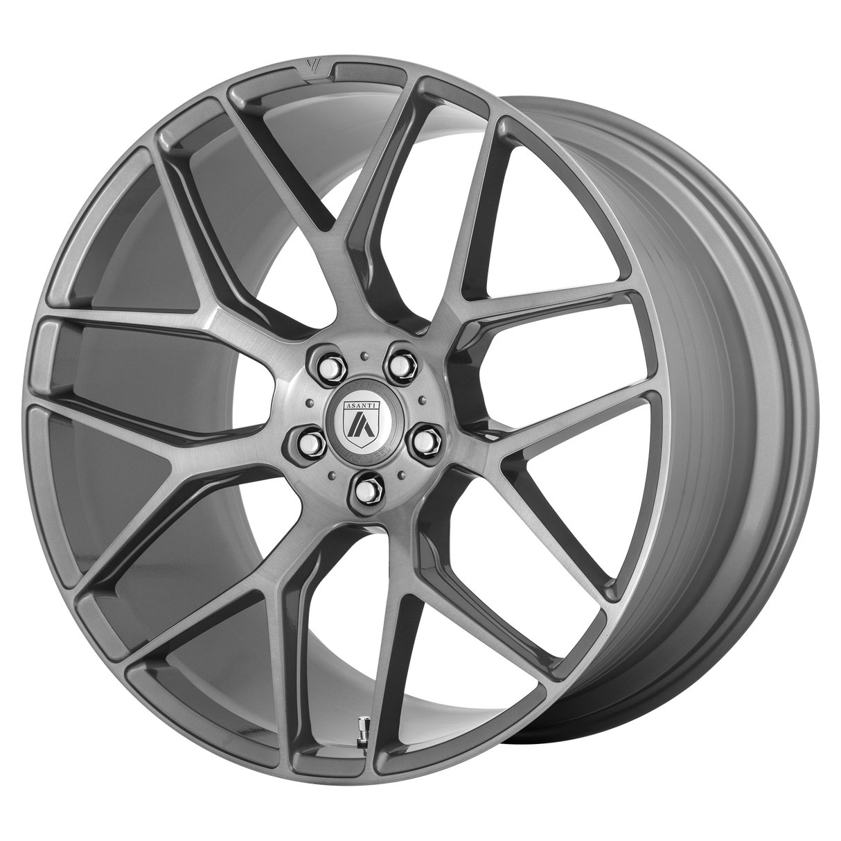 20X10.5 Asanti Black ABL-27 DYNASTY TITANIUM BRUSHED 5X115