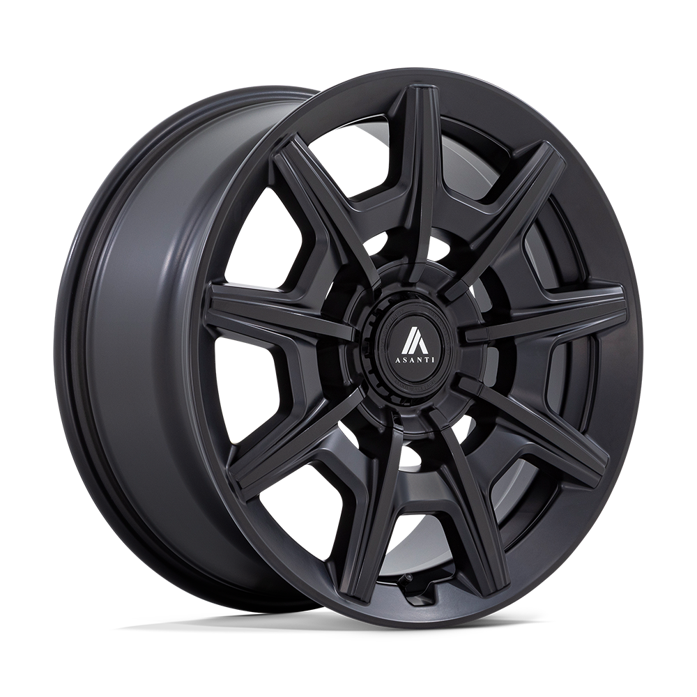 22X9 Asanti Black AB041 ESQUIRE SATIN BLACK GLOSS BLACK FACE 5X115/5X120