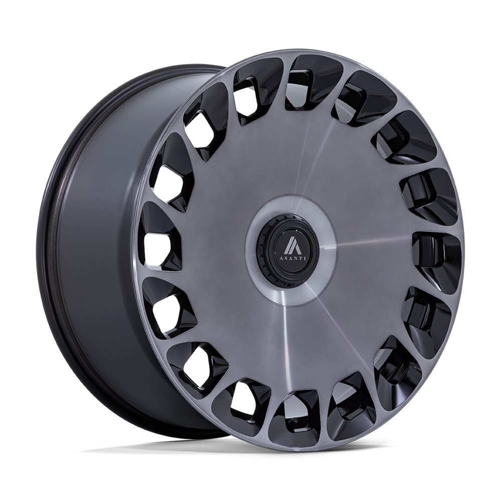 22X9 Asanti Black AB045 ARISTOCRAT GLOSS BLACK MACHINED FC W/ DDT 5X112/5X120