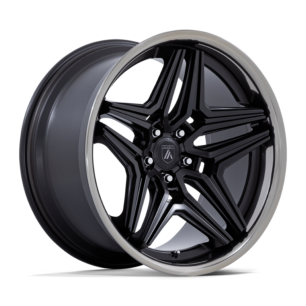20X10.5 Asanti Black AB046 DUKE SATIN BLACK W/ DDT LIP 5X115