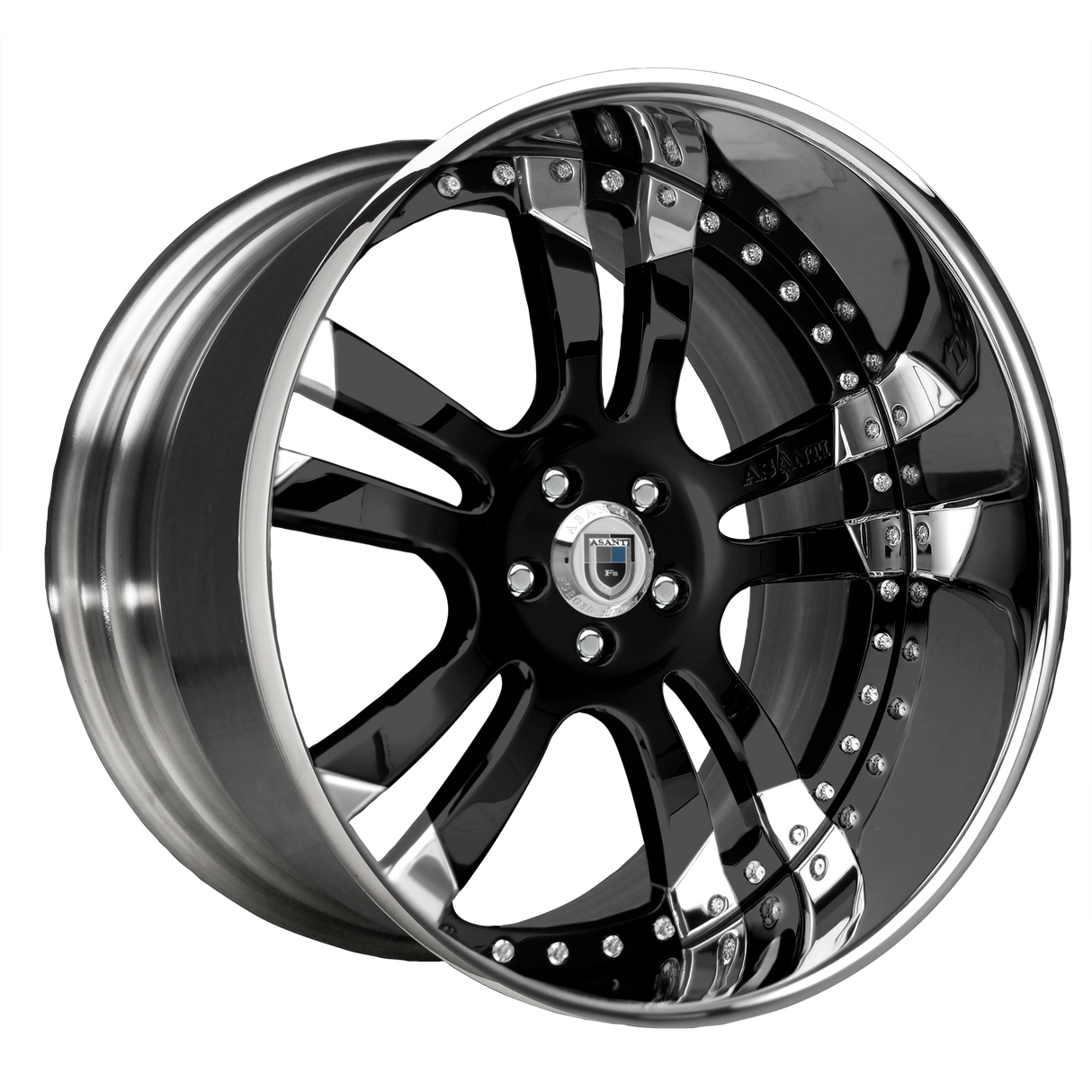 19X9.5 Asanti Forged AF142 BLACK 5X108