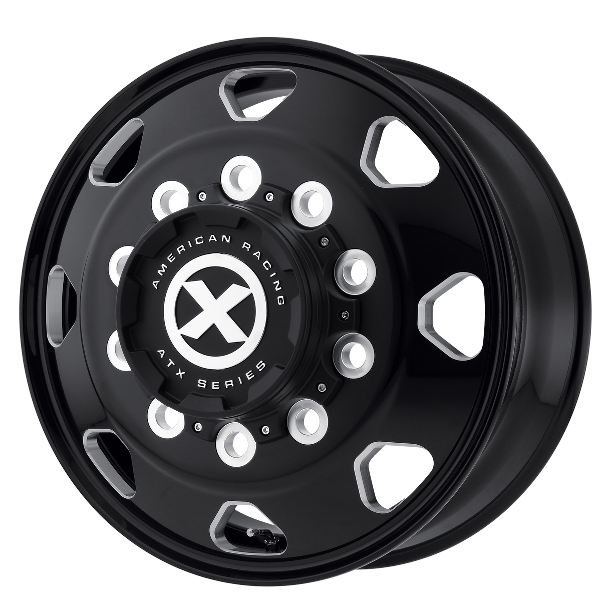 22.5X10.5 ATX AO401 OCTANE SATIN BLACK & MILLED 10X285.75