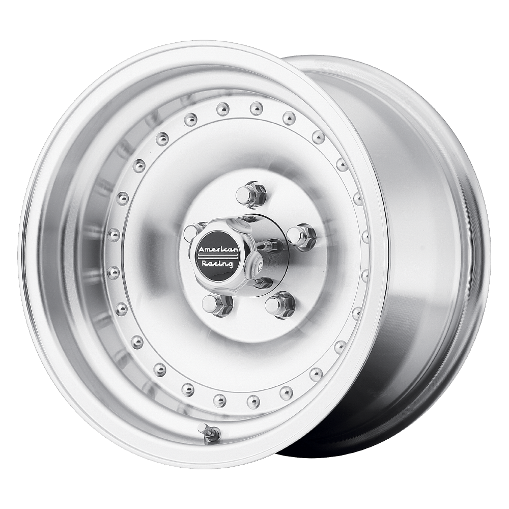 14X7 American Racing AR61 OUTLAW I MACHINED W/ CLEAR COAT 5X114.3