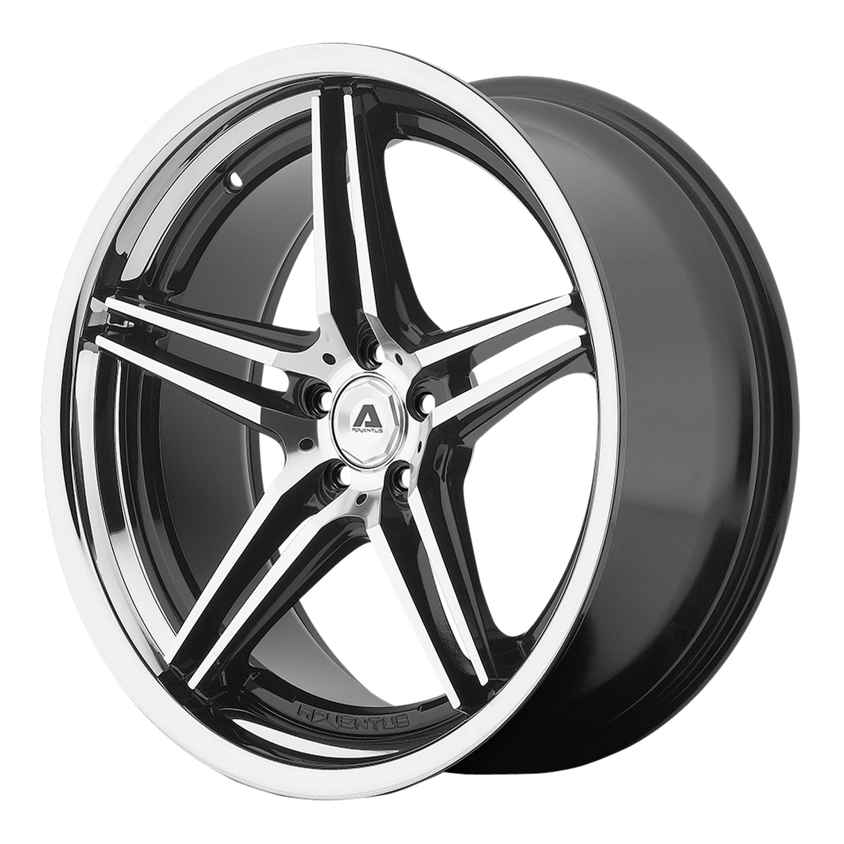 20X10 Adventus AVS-1 MATTE BLACK MILLED W/ SS LIP 5X120