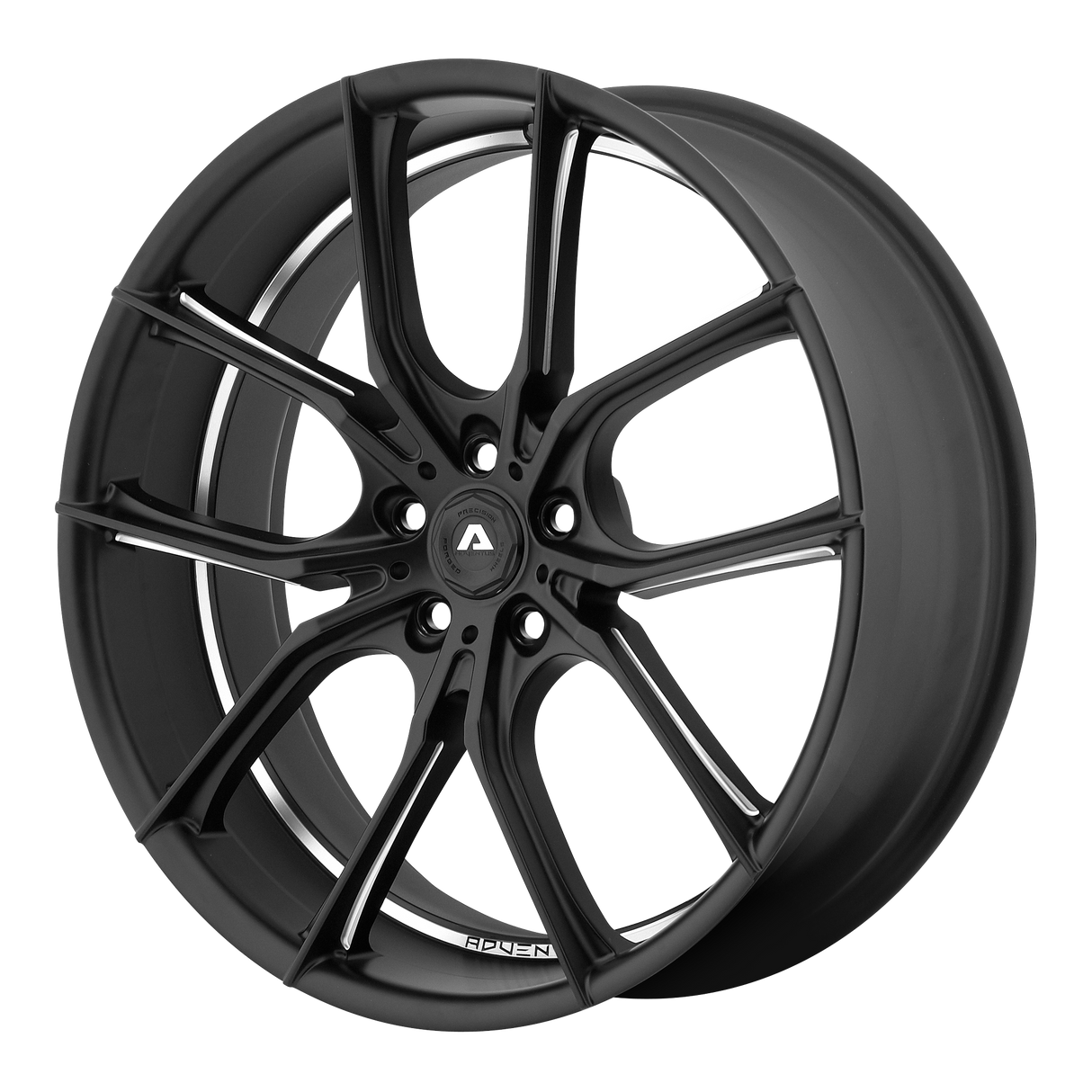 20X8.5 Adventus AVX-6 MATTE BLACK MILLED 5X112