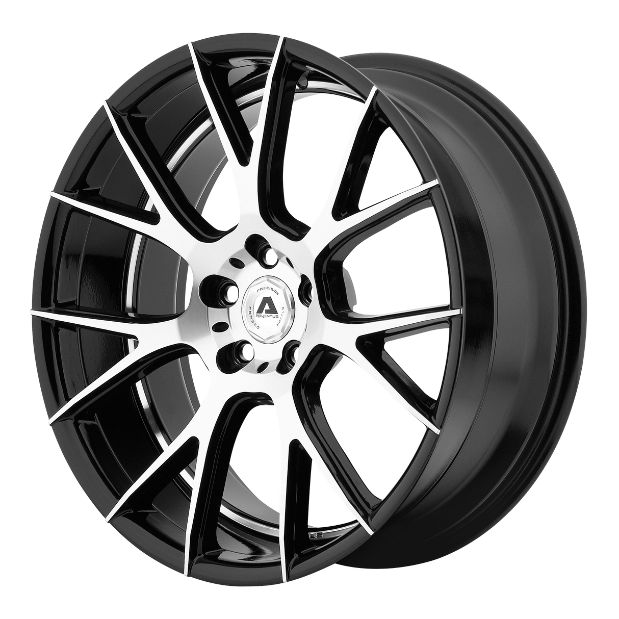 20X10 Adventus AVX-7 GLOSS BLACK MACHINED 5X114.3