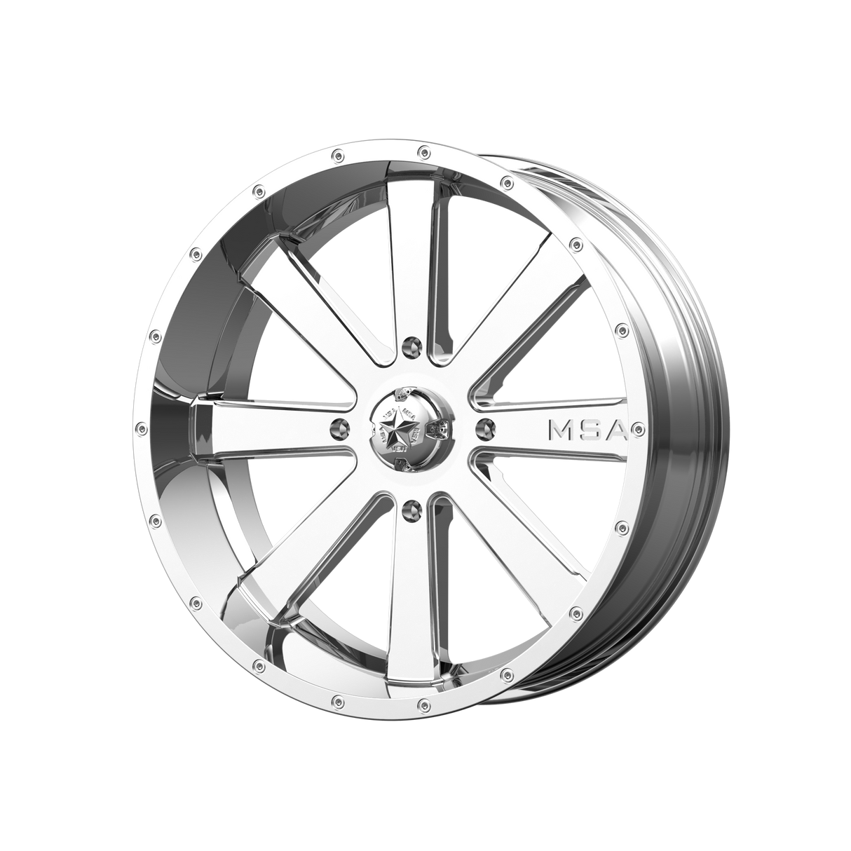 24X7 MSA Offroad Wheels M34 FLASH CHROME 4X137