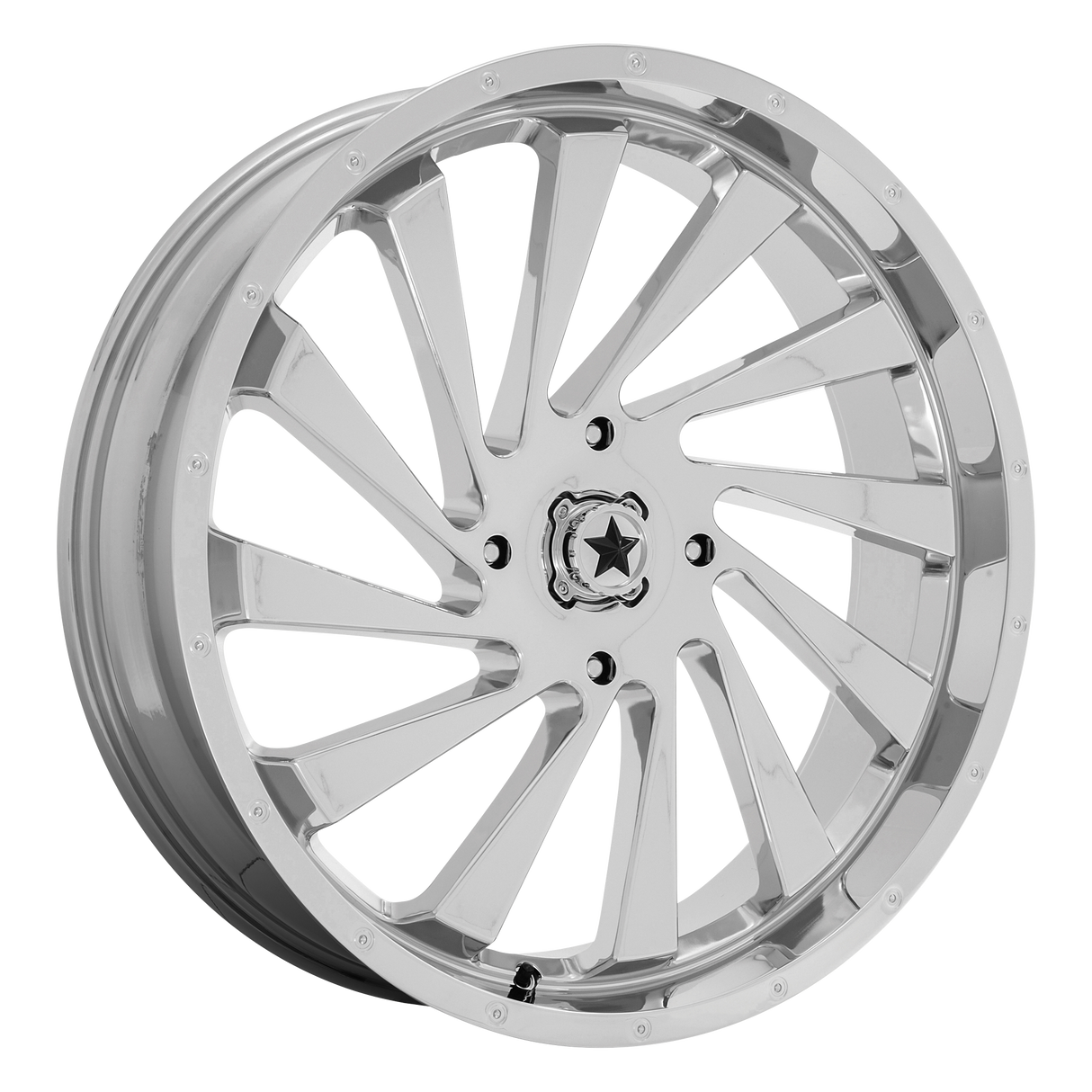 22X7 MSA Offroad Wheels M46 BLADE CHROME 4X137