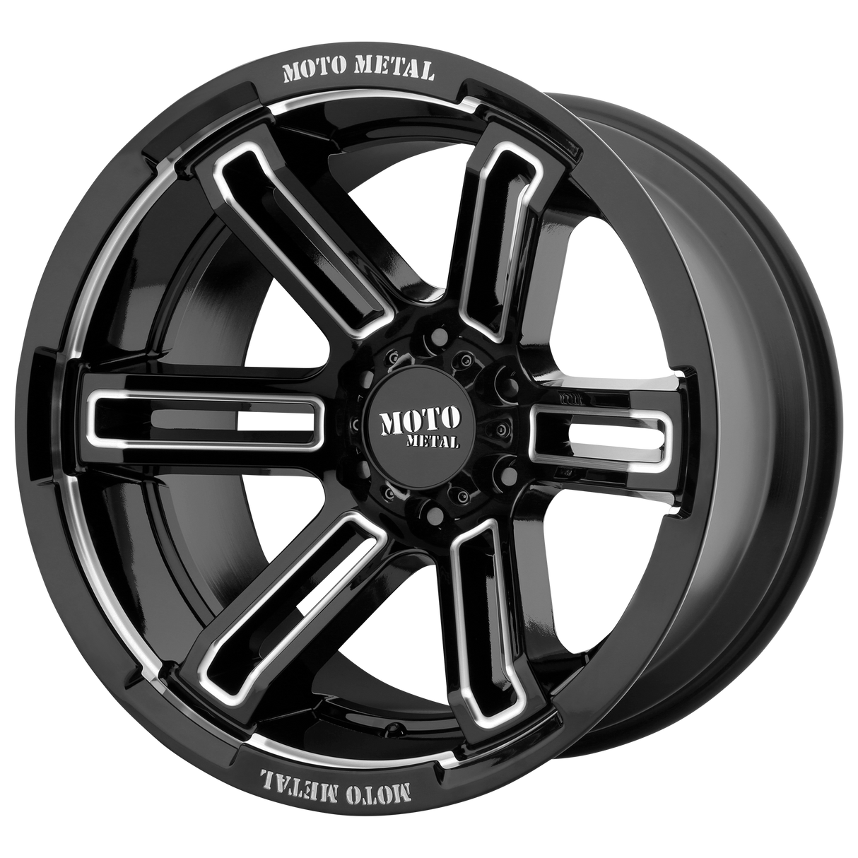 20X9 Moto Metal MO991 RUKUS GLOSS BLACK MILLED 5X139.7