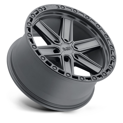 20" Black Rhino Hard Alloys HENDERSON GUN BLACK W/ BLACK RING 6X135