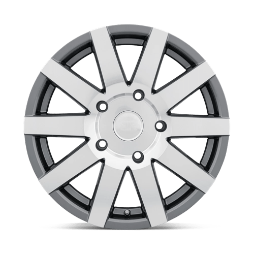 18" Black Rhino Hard Alloys JOURNEY GLOSS GUNMETAL W/ MIRROR CUT 5X130