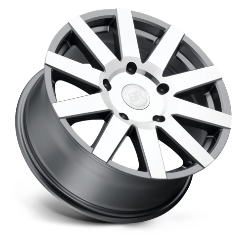 18" Black Rhino Hard Alloys JOURNEY GLOSS GUNMETAL W/ MIRROR CUT 5X130