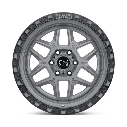 17X9 Black Rhino Hard Alloys KELSO BATTLESHIP RIMS - GRAY W/ BLACK RING 6X139.7