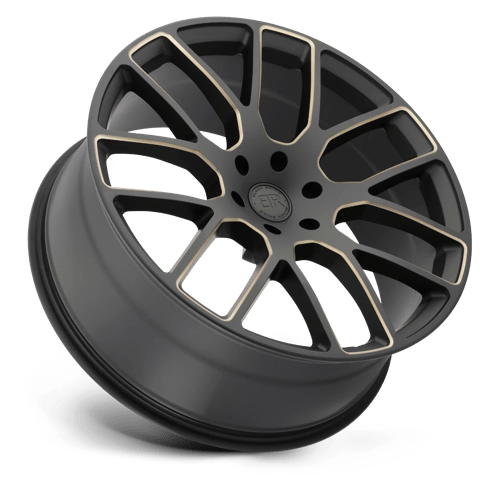 22X9.5 Black Rhino Hard Alloys KUNENE MATTE BLACK W/ DARK TINT SPOKE 6X135