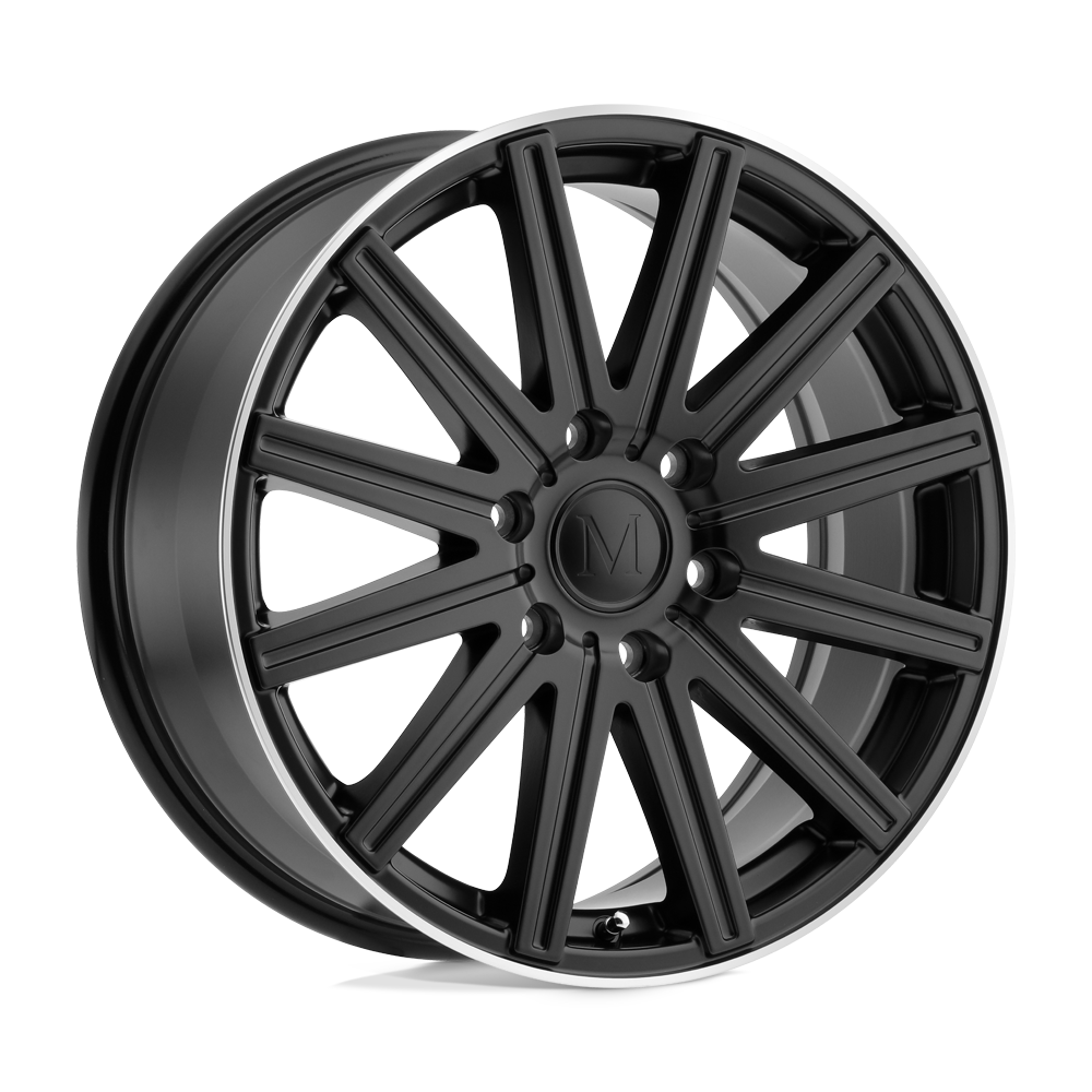18" Mandrus STARK MATTE BLACK W/ MACHINED LIP 6X130
