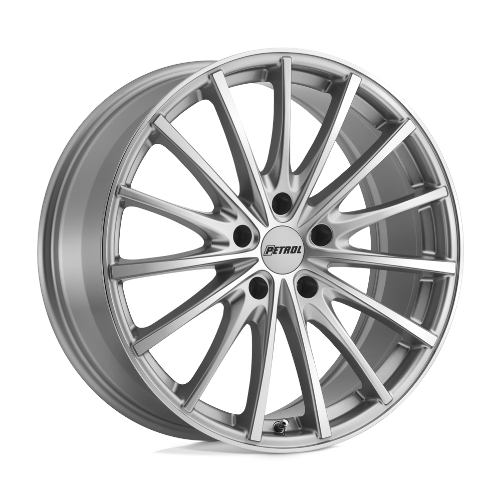 19" Petrol P3A SILVER W/ MACHINED CUT FACE 5X112
