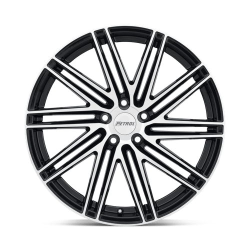 18" Petrol P1C GLOSS BLACK W/ MACH CUT FACE 5X114.3