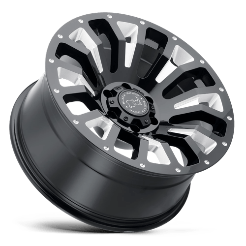 20" Black Rhino Hard Alloys PINATUBO GLOSS BLACK MILLED 6X139.7