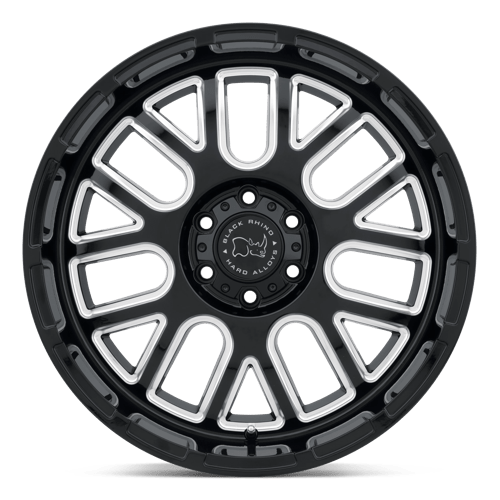 20" Black Rhino Hard Alloys PISMO GLOSS BLACK W/ MILLED SPOKES 5X127