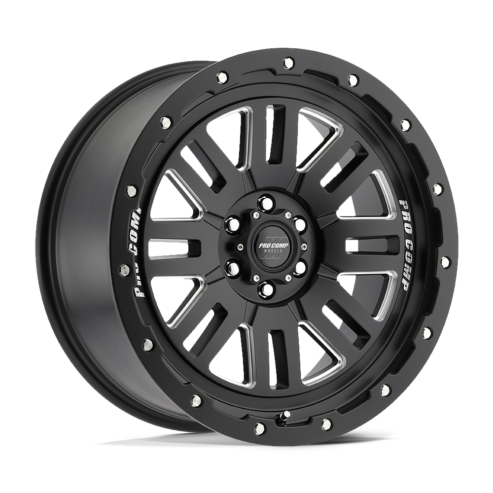 17X9 Pro Comp Alloys PA61 COGNOS SATIN BLACK MILLED 6X139.7