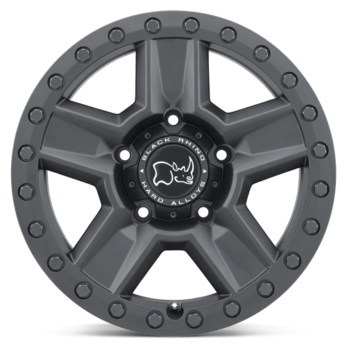 17" Black Rhino Hard Alloys RAVINE MATTE BLACK 6X114.3