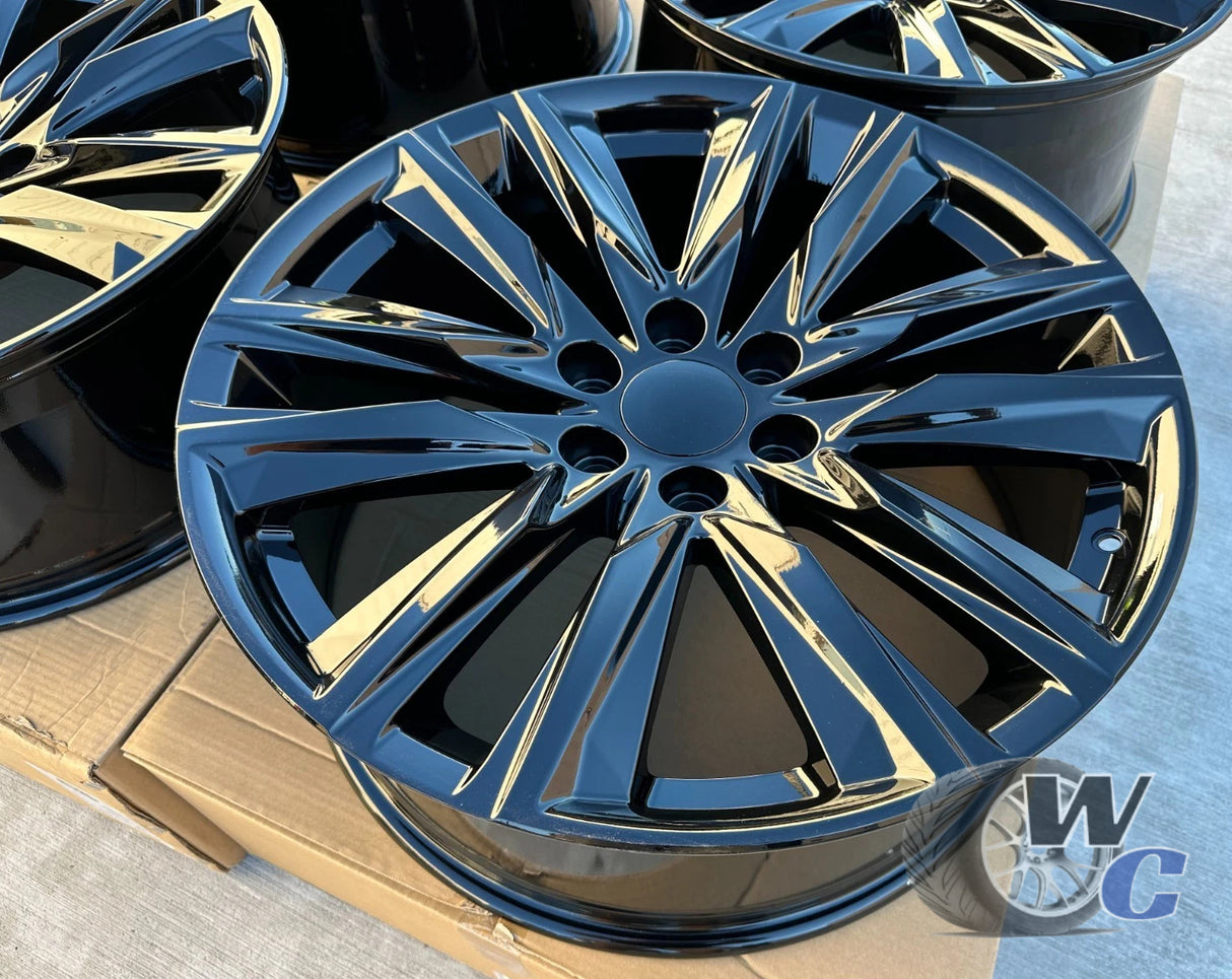22” Wheels Fit Cadillac Escalade 1999–2026 | OE Style Rims | Gloss Black | Set of 4