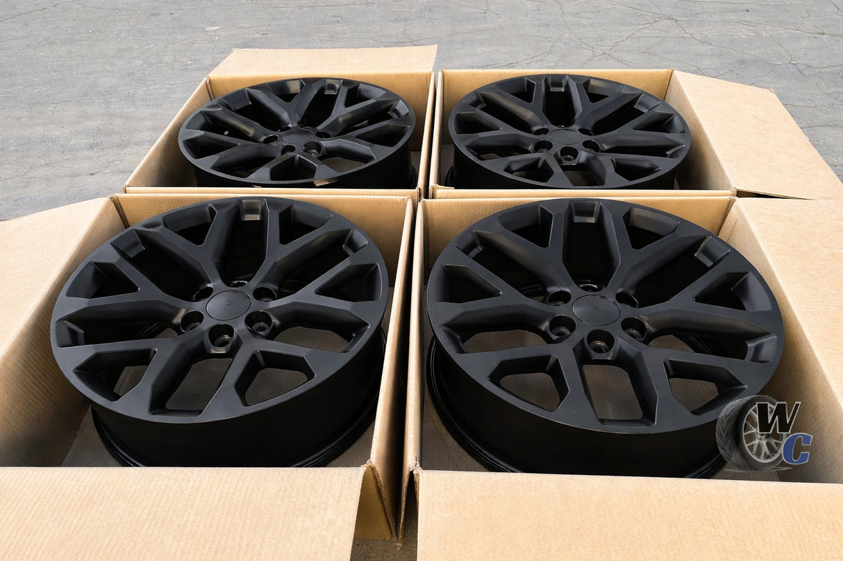 22” Wheels Fit Cadillac Escalade 1999–2026 | OE Style Rims | Satin Black | Set of 4