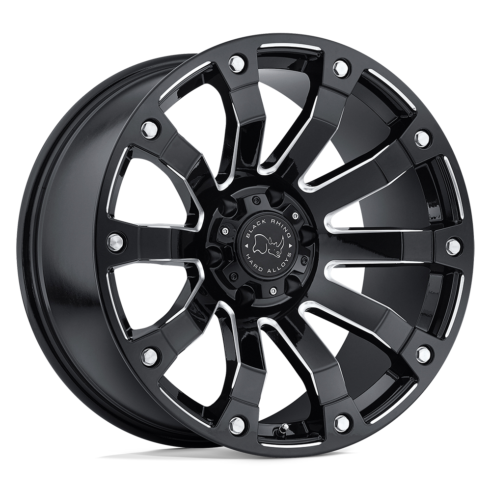 20X10 Black Rhino Hard Alloys SELKIRK GLOSS BLACK MILLED 5X139.7